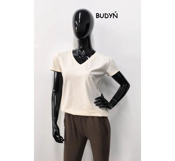 Dámské tričko Serek s krátkým rukávem hnědé - Off Pink