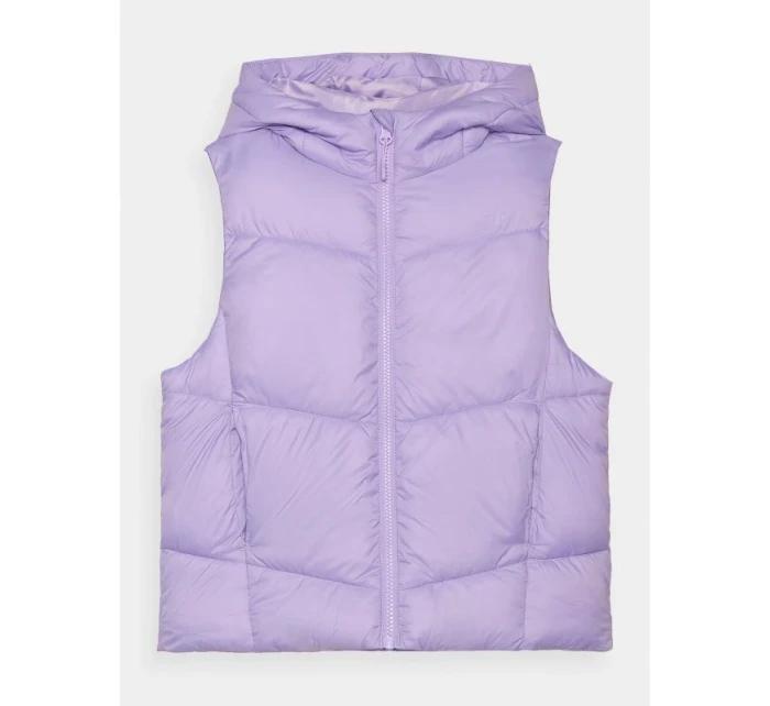 Dívčí prošívaná kapuce bez rukávů 4F Junior 4FJWAW24TVJAF129-51S