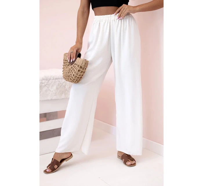 Kalhoty se širokými nohavicemi světle béžová Kalhoty se širokými nohavicemi světle béžová