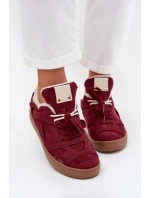 Dámské tenisky na platformě s vyhříváním kožešiny Bordó Solvia Dámské tenisky na platformě s vyhříváním kožešiny Bordó Solvia