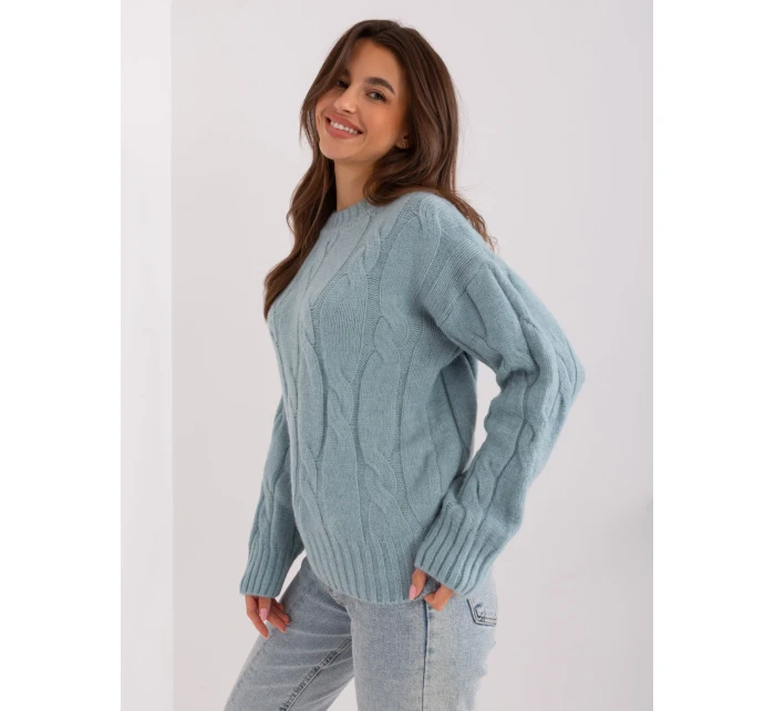 Jumper AT SW 0146.10P tmavě mátový Jumper AT SW 0146.10P tmavě mátový