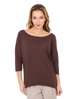 Bluzka RV BZ model 22013657 ciemny brązowy - FPrice Bluzka RV BZ model 22013657 ciemny brązowy - FPrice