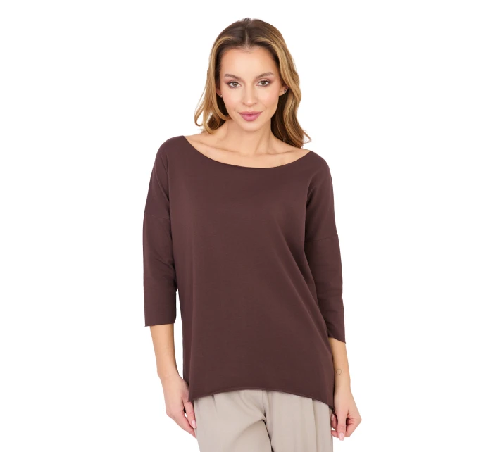 Bluzka RV BZ model 22013657 ciemny brązowy - FPrice Bluzka RV BZ model 22013657 ciemny brązowy - FPrice