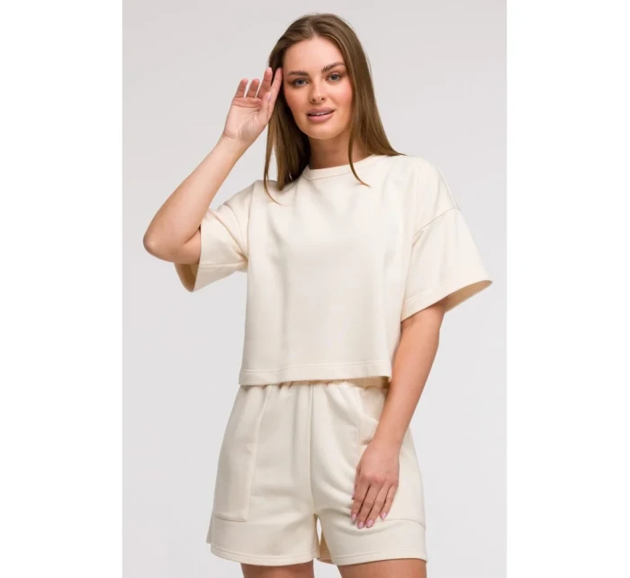 mikina s krátkým rukávem model 21047222 - BeWear