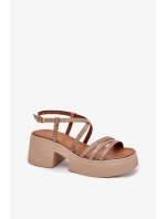 Sandály na podpatku model 214994 Step in style Sandály na podpatku model 214994 Step in style