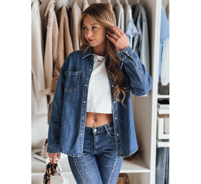 Dámská džínová košile OVERLLO modrá FashionStreet DY0454