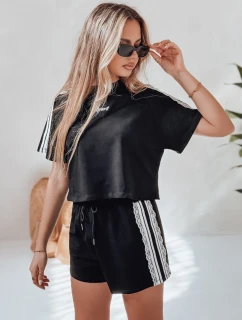 Dámská tepláková souprava LOVE SPORT černá FashionStreet AY1135