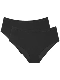 Dámské kalhotky Sense of Modal Midi 2P - BLACK - černé 0004 - TRIUMPH