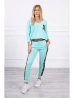 Mátová sada s leopardím potiskem