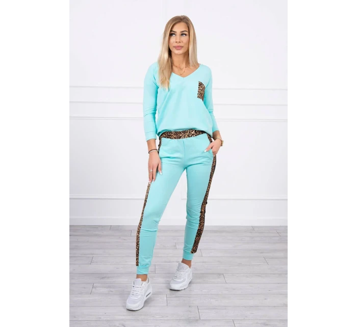 Mátová sada s leopardím potiskem