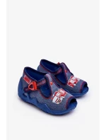 Dětské sandály, pantofle Befado, Hasičské auto Modré Dětské sandály, pantofle Befado, Hasičské auto Modré