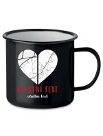 Personalizovaný retro plecháček - dvě mapy jako srdce Personalizovaný retro plecháček - dvě mapy jako srdce