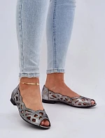 Dámské balerinky ASA136-8 stříbrné - Jezzi