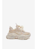 Kožené dámské tenisky SS2N4009 zlaté - GOE Kožené dámské tenisky SS2N4009 zlaté - GOE