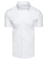 Pánská bílá košile s krátkým rukávem FashionStreet KX1045