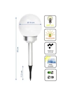 LAMPA SOLARNA KULA MLECZNA 15x44CM