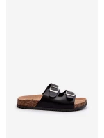 Dámské žabky s přezkami Černé model 21653006 - Boto Dámské žabky s přezkami Černé model 21653006 - Boto