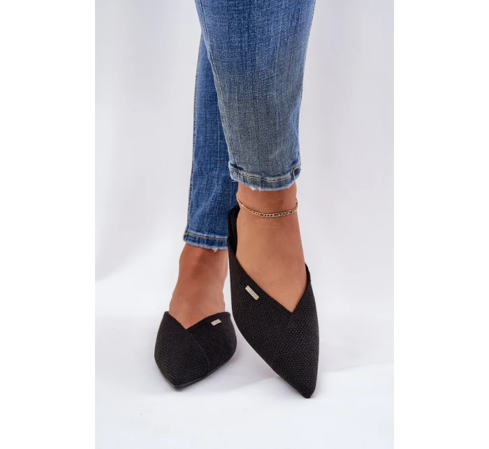 Dámské pantofle s špičatými nosy Big Star RR274210 Černé Dámské pantofle s špičatými nosy Big Star RR274210 Černé