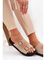 Dámské Sandály Na Platformě S Přezkami Béžové Simbes Dámské Sandály Na Platformě S Přezkami Béžové Simbes