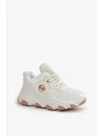 Dámské Sportovní Boty Šněrovací Zateplené Na Platformě Bílé Verioras