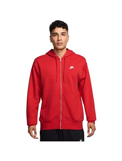 Pánská mikina Nike Club BB FZ Hoodie, červená, FN3861, 657 S