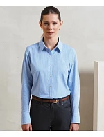 PR 320 Popelínová kostkovaná halenka s dl. rukávem model 22483214 navy/white - Premier PR 320 Popelínová kostkovaná halenka s dl. rukávem model 22483214 navy/white - Premier