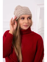 Fleecová čepice Edyta K298 béžová