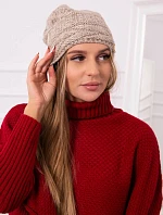 Fleecová čepice Edyta K298 béžová
