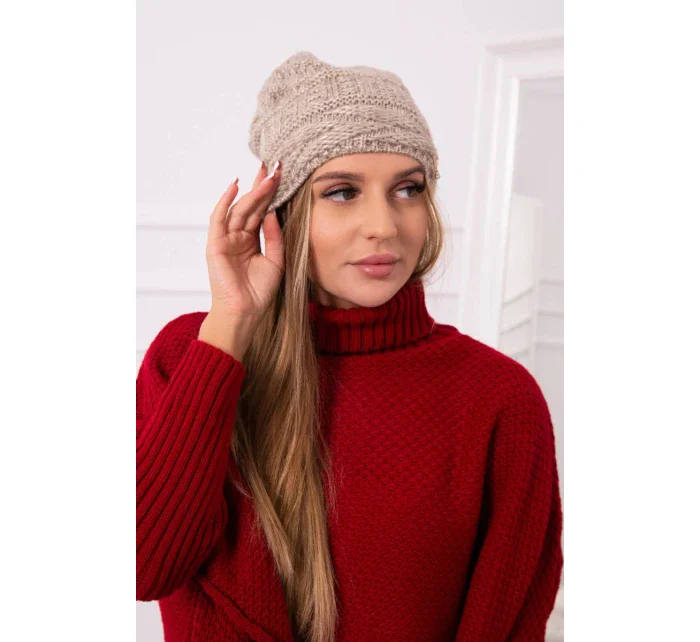 Fleecová čepice Edyta K298 béžová