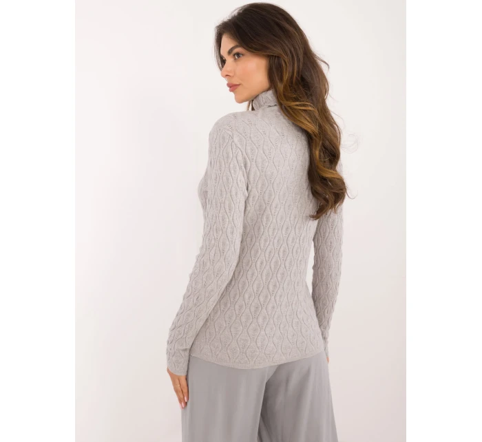 Sweter AT SW szary model 20493335 - FPrice Sweter AT SW szary model 20493335 - FPrice