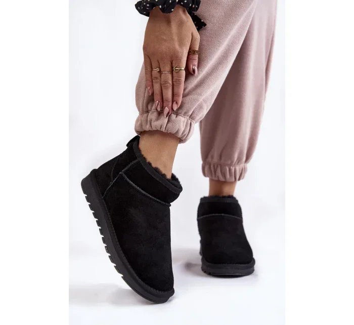 Dámské semišové nízké boty do sněhu Černe Shelie Dámské semišové nízké boty do sněhu Černe Shelie