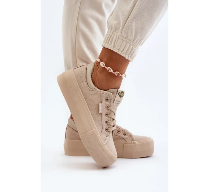 Dámské Tenisky na platformě Lee Cooper Béžová Dámské Tenisky na platformě Lee Cooper Béžová