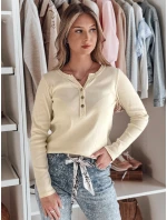 Dámské tričko s dlouhým rukávem FELORIA light beige FashionStreet RY2776