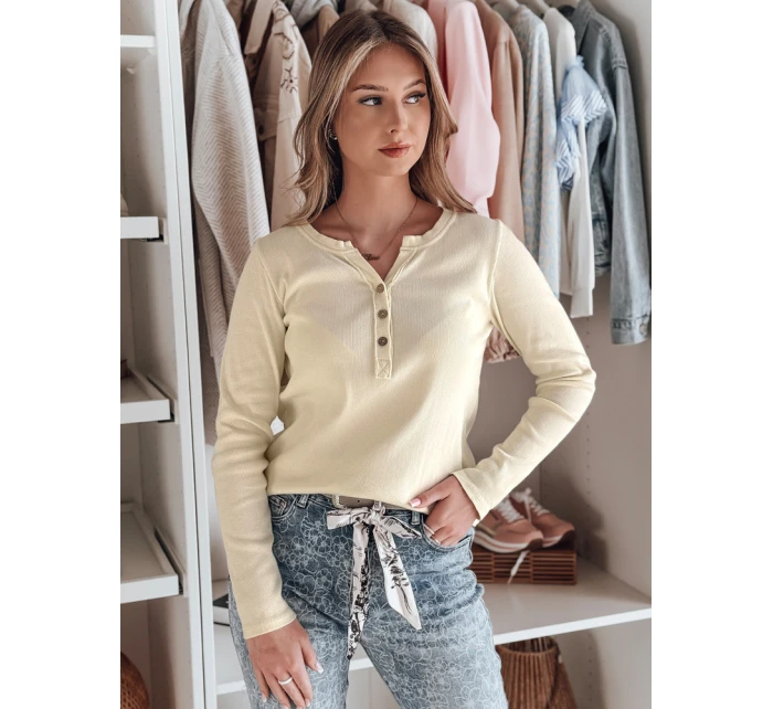 Dámské tričko s dlouhým rukávem FELORIA light beige FashionStreet RY2776