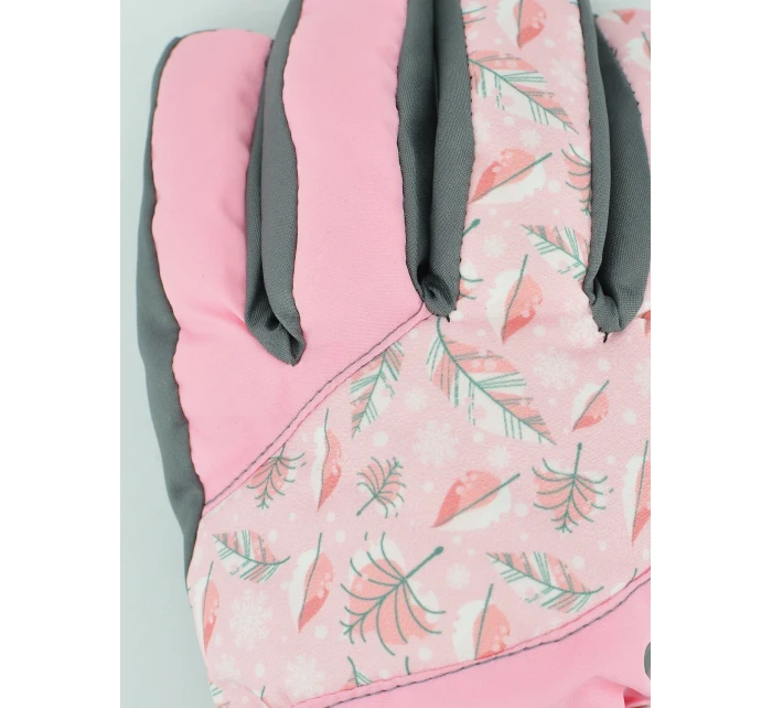 Noviti RN055 Dívčí lyžařské rukavice Leaves