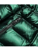 DAMSKA KURTKA PIKOWANA Z KAPTUREM ZIELONA model 21243133 - SPEED.A