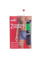 Pánské boxerky Puma 2-Pack zelená šedá pohodlná bavlna Pánské boxerky Puma 2-Pack zelená šedá pohodlná bavlna