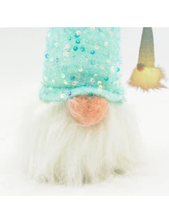 DEKORATIVNÍ LED SANTA CLAUS 25CM MODRÁ