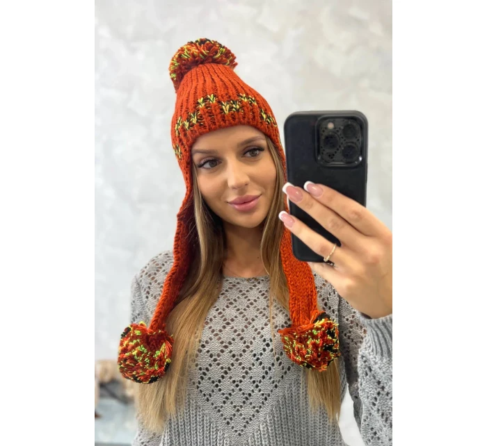 Dámská klapka na uši Nadia K321 červená