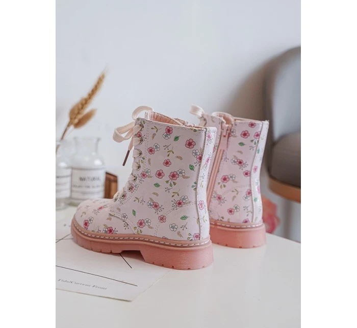 Dětské zateplené boty na zip Růžové model 21634773 - Boto Dětské zateplené boty na zip Růžové model 21634773 - Boto