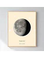 Personalizovaný magický fotoobraz v rámu - 40x50 - měsíční fáze Personalizovaný magický fotoobraz v rámu - 40x50 - měsíční fáze