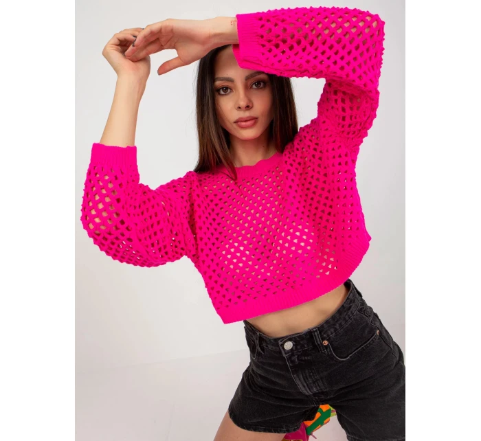 Dámský svetr BA SW 9008.35P fluo růžový - FPrice Dámský svetr BA SW 9008.35P fluo růžový - FPrice