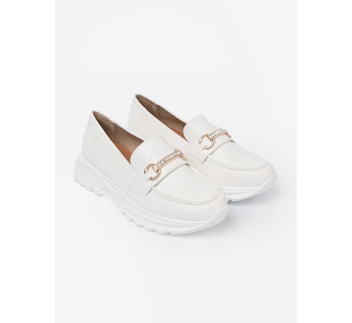 Pěkné mokasíny dámské bílé platforma Pěkné mokasíny dámské bílé platforma
