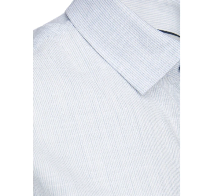 Pánská košile s dlouhým rukávem a jemným proužkem bílá Dstreet model 21989433 - FashionStreet
