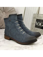 Dámské boty s ozdobami zateplené modré Jezzi Dámské boty s ozdobami zateplené modré Jezzi