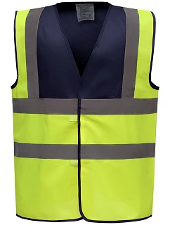 Yoko HVW 100 Hi-Vis bezpečnostní vesta 79.W100 navy/hi vis yellow