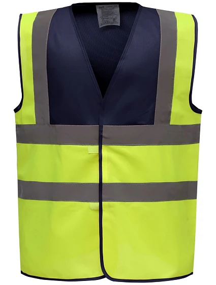 Yoko HVW 100 Hi-Vis bezpečnostní vesta 79.W100 navy/hi vis yellow Yoko HVW 100 Hi-Vis bezpečnostní vesta 79.W100 navy/hi vis yellow