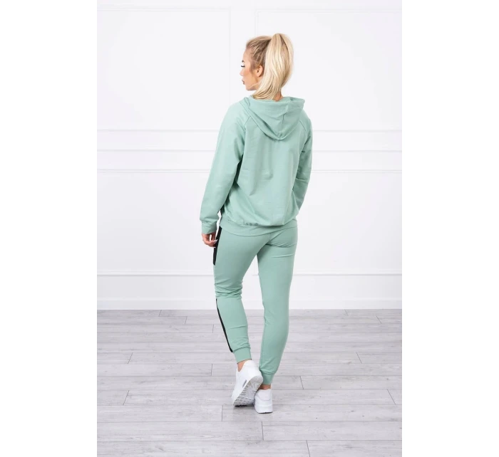 Sportovní sada s pruhy tmavě mátová Sportovní sada s pruhy tmavě mátová