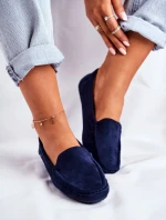 Dámské Semišové Mokasíny Tmavě modré Morreno