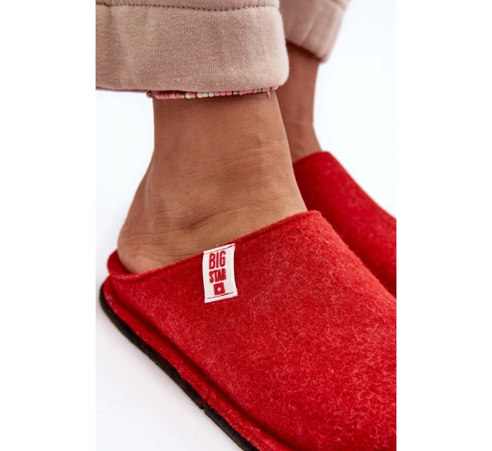 Červené Klasické Dámské Papuče Big Star KK276012